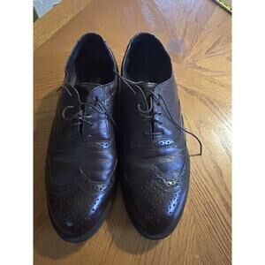 Men’s Oakton Comfort 2000 Leather Wingtip Brown Dress Shoes Size 10d